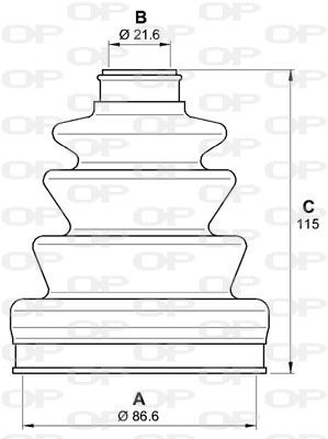 OPEN PARTS Комплект пылника, приводной вал SJK7057.00